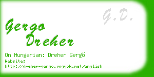 gergo dreher business card